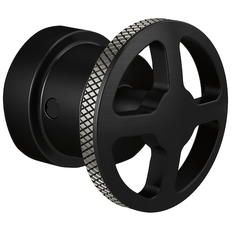 Brizo Litze Sensori Thermostatic Valve Trim Handle Kit, Wheel Matte Black/Luxe Steel HW6632-BLSL