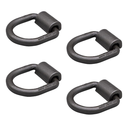 Mytee Products 1/2in Heavy Duty Weld-On Forged D Ring 12,000 Lbs, 4PK D-Ring12-Wx4