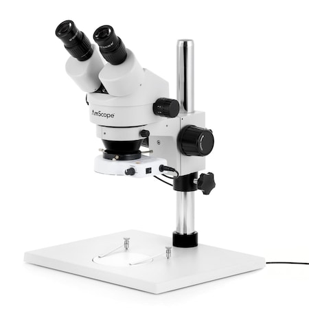 Amscope SM-1 Zoom Binocular Stereo Microscope 7X-45X w/80 LED Compact Ring Light and 10MP USB 2.0 C-mount C SM-1B-80S-10M