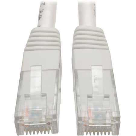 Eaton Tripp Lite Series Cat6 Gigabit Molded UTP Ethernet Cable RJ45 M/M, PoE, White, 5 ft. 1.52 m N200-005-WH