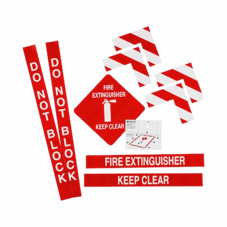 Brady Fire Extinguisher Floor Marking Kit 178546