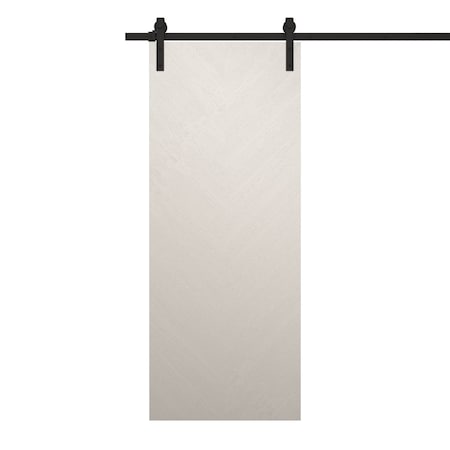 Sartodoors Modern Barn Door 24 x 96 inches, Ego 5005 Painted White Oak, 6.6FT Rail Track Heavy Hardware Set , EGO5005BD-B-PWO-2496