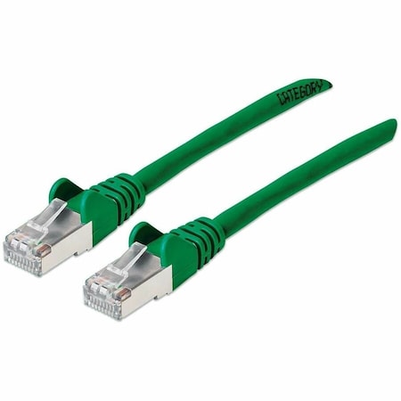 Intellinet Network Solutions CAT6A S/FTP NETWORK PATCH CABLE, 1 FT., GREEN 743334