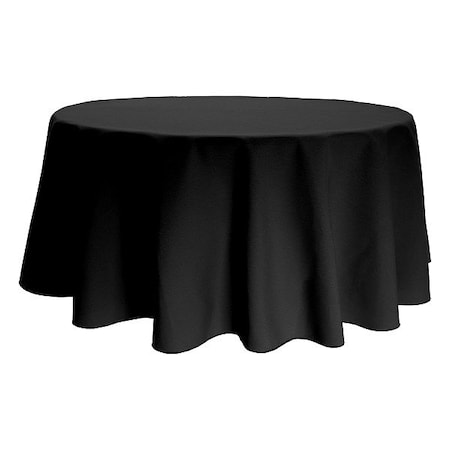R&R Textile Tablecloth, Round, Black, PK12 AT-Signature-71R-6297-Black