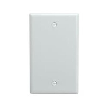 Cmple Blank 1 Gang Thermoplastic Panel Wall Plate GFCI, White 440-N