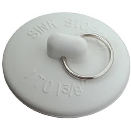 Highkey Master Plumber 1.37 in. Sink Stopper, White LR878292