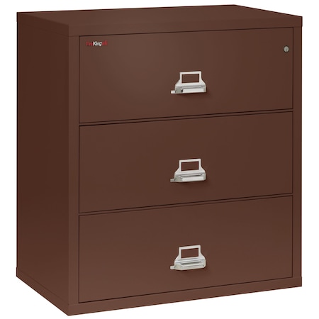 Fireking 3 Drawer, 1 Hr Fire & Impact Rated, 38" Wide Lateral Brown 3-3822-CBR
