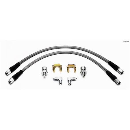 Wilwood 19551957 0.1227 NPT in. Flexline Front Brake Line Kit W64-2207699