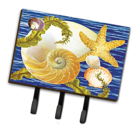 Carolines Treasures 6 x 2 x 9 in. Cut Nautilus & Starfish Leash or Key Holder PRS4056TH68