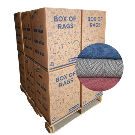 Supremeplus New Multi-Color Heavyweight Thermal Rag, 600 lbs. Pallet, 50x 12 lbs. Boxes, 12PK SP-2176
