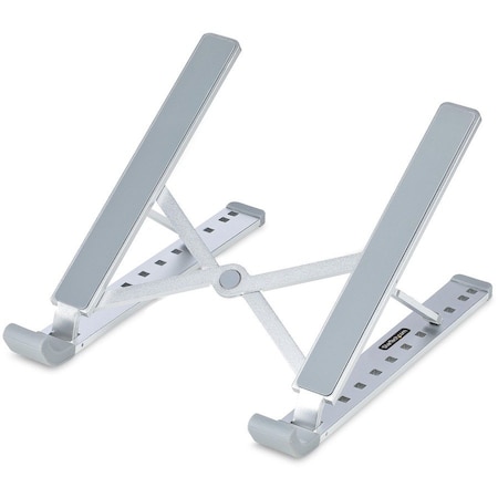 Startech.Com FOLDABLE LAPTOP RISER STAND, PORTABLE HEIGHT ADJUSTABLE ERGONOMIC LAPTOP STAND, ALUMINUM FRAME UP LAPTOP-RISER-BAR