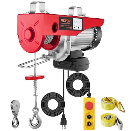 Vevor Electric Hoist 880lbs Crane Winch with Wired Remote Control 850W 110V AYX400-1