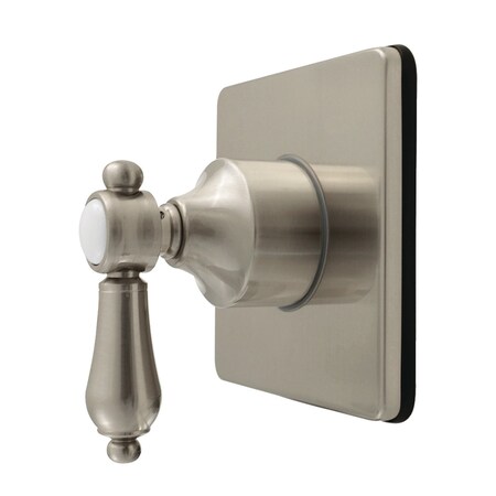 Kingston Brass Single-Handle Six-Way Diverter Valve with Square Trim Kit, Brushed Nickel KS4048BAL