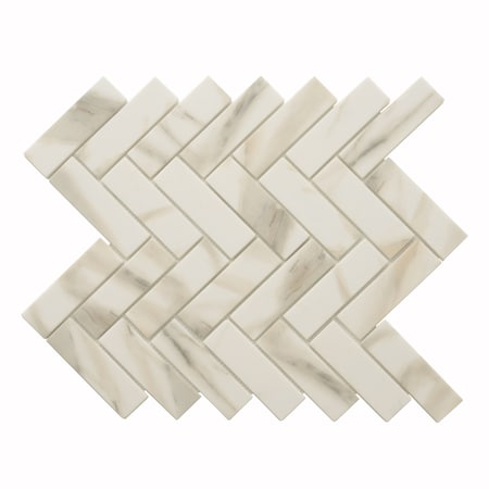 Apollo Tile White Beige 11 in x 12.6 in Recycled Glass Matte Floor and Wall Mosaic Tile 9.63 sqft/case, 10PK APLNNC8803CLA