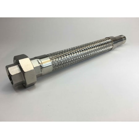 Precision Hose 1in Dia x 18in L 316 SS Flexible Metal Hose 16PL-CA11-0180-11C-38C