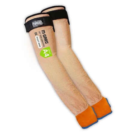 Magid M-GARD DX Technology DXS Cut-Resistant Sleeve with Thumb Slot, Cut Level A4, Size 22BSTPR DXS22BSTPR
