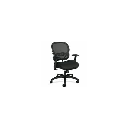 Hon Wave Chair - Black Seat Color - Fabric Seat Material - Black Back Color - Reinforced Resin, Mesh VL712MM10