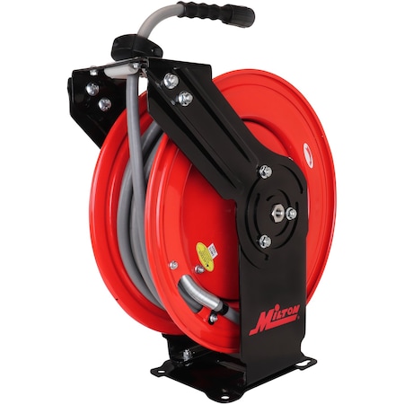 Milton All-In-One Pressure Washer Hose Reel (poly-braided hose), 1/4 in x 50 ft PWR31450