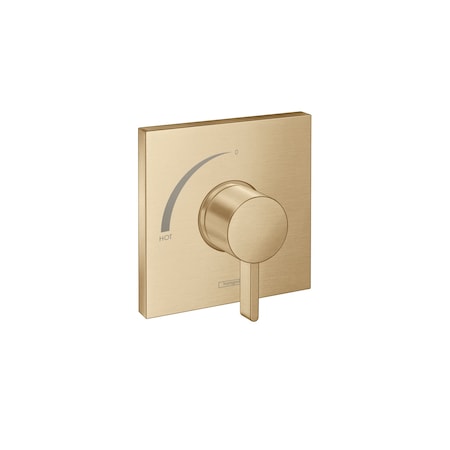 Hansgrohe Ecostat Square Pressure Balance Trim in Brushed Gold Optic 15724251