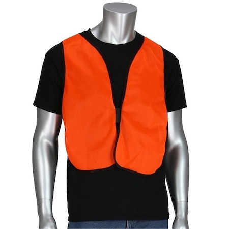 Msa Safety SAFETY WORKS 818040 Reflective Safety Vest, OneSize, Mesh Fabric, Orange, HookandLoop Closure SW46103-O
