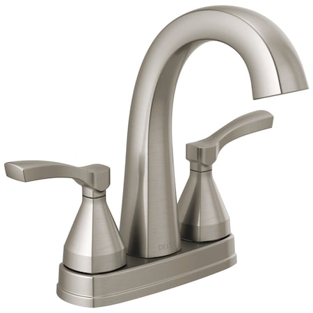 Delta Stryke Two-Handle Centerset Bathroom Faucet, 5.94 in, Lumicoat Stainless 25775-SS-PR-MPU-DST