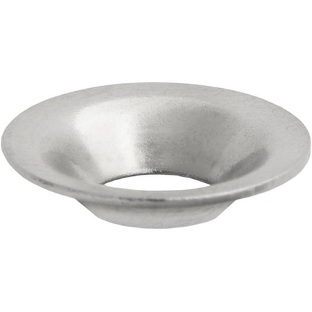 Auveco #6 Countersunk Finishing Washer Nickel On Brass, 1000PK 7624