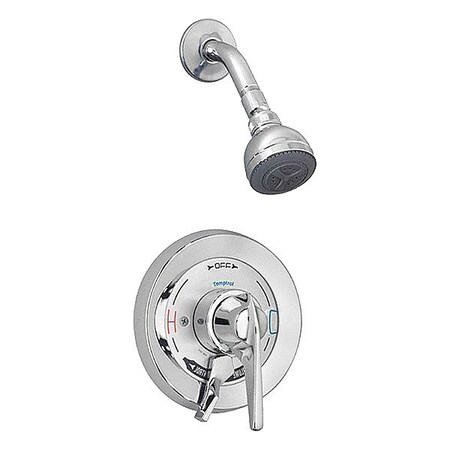 Symmons Temptrol Shower System, Br, Chr, 7-13/32 in S-96-1-L-X-2.0