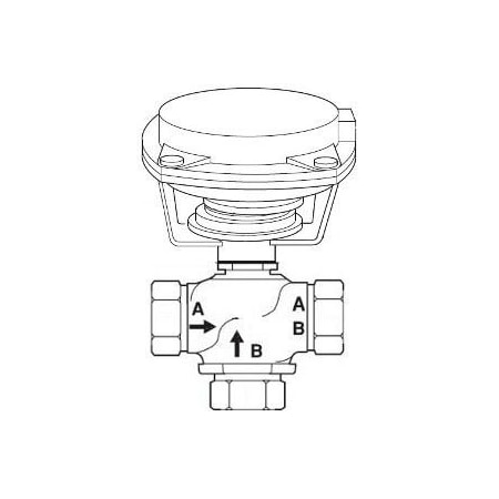 Schneider Electric VB: 3/4 in. 3W Mix. Globe. NPT. BR. 7.5 cv. 20 PSI. Act (MK-4601): Pneu. 2Pos/Prop. 3-6 PSIG. SR. N VK-7313-301-4-06
