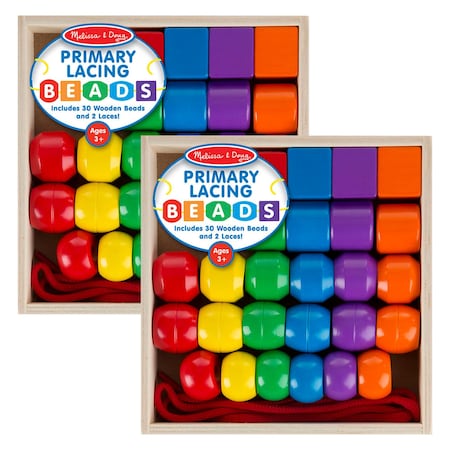 Melissa & Doug Primary Lacing Beads, 2PK 544