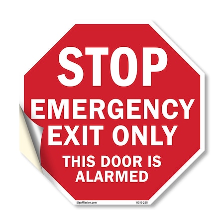 Signmission Exit Sign, Vinyl Decal, 18 in W, 18 in H OC-D-18-255