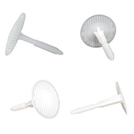 Trufast 3.5 in Plasti-Grip PMF Fastener White Plastic Heavy-Duty Insulation Anchors, 50PK PMF-3500-50