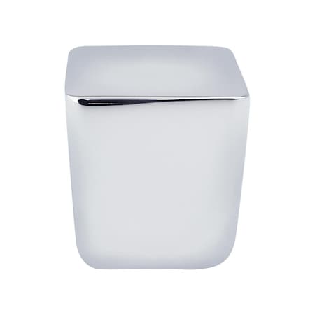 Curtilage Mini Zinc Square Knob, Polished Chrome - Large CU3341461