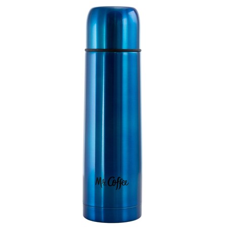 Mr. Coffee Javelin 15.5 Ounce Stainless Steel Double Wall Thermal Travel Bottle in Blue 136850.02
