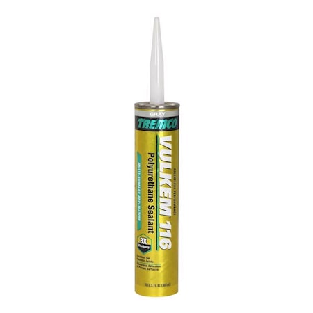 Vulkem 116 Gray Polyurethane Window and Door Caulk Sealant 10.1 fl. oz. 2674810331