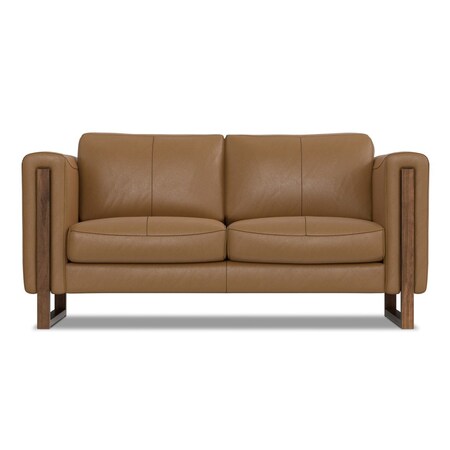 Homeroots 62" Brown Leather Sofa 641138