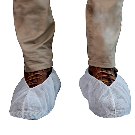 Vguard Shoe Covers, Cast polyethylene, White, , XL B95L14