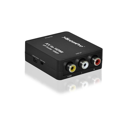Xtrempro AV to HDMI Mini Coposite RCA CVBS AV to HDMI Video Audio Converter - Black XT131704