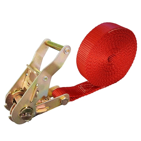 Tie 4 Safe Endless 1'' x 10ft Ratchet Tie Down Strap. WLL: 833 LBS Red RT10-1510E-R-C-1
