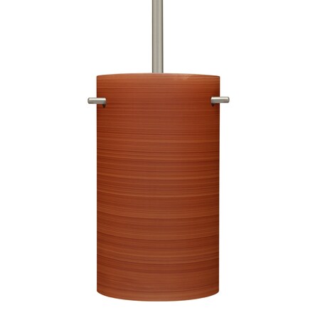 Besa Lighting Besa Tamburo 5 Stem Pendant, Cherry, Satin Nickel Finish, 1x 11W LED 1TT-4005CH-LED-SN