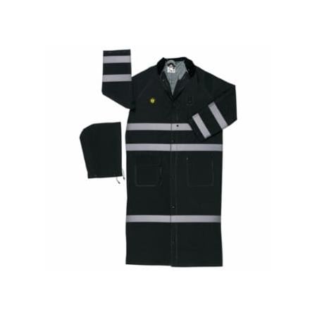 Mcr Safety FR267CR Classic Plus Ankle Length Rainwear, 0.35, PVC/Poly, Black, 3X-Large 611-FR267CRX3