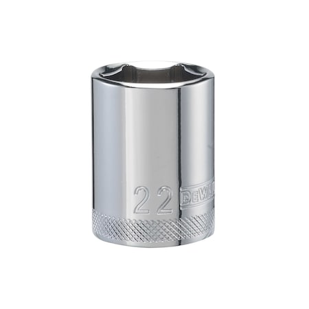 Dewalt Drive Socket, 6-Point, 22mm - 1/2in DWMT86522OSP