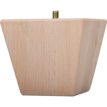 Waddell 3-1/2'' x 3'' Contemporary Hardwood Bun Foot 2744