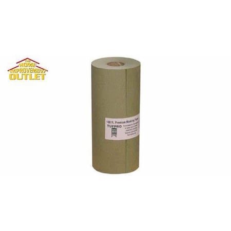 Trimaco ONE TUFF Masking Paper, 6 in W x 180 ft L x 0.002 in THK, Polyurethane, Gold 17606