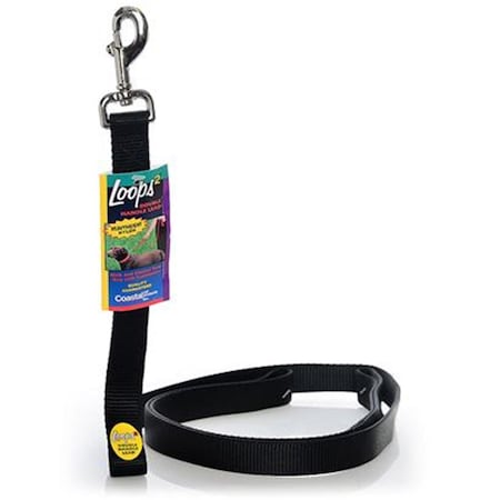 Coastal Pet 1X4 Loops2 Lead W-Hndl Black 764470