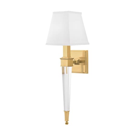 Hudson Valley Lighting Ruskin 1 Light Wall Sconce 5.75 In. Aged Brass 2401-AGB