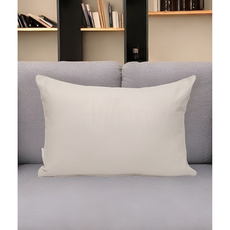 Homeroots 12" X 18" Natural Cotton Throw Pillow 529179