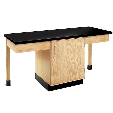 Diversified Spaces Rectangle Cupboard Table, 2 Students, Chem Top , 66" W 30" H,  2102K