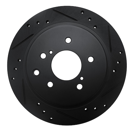 Dynamic Friction Co DFC Brake Rotor - Drilled and Slotted - Black 633-67034R