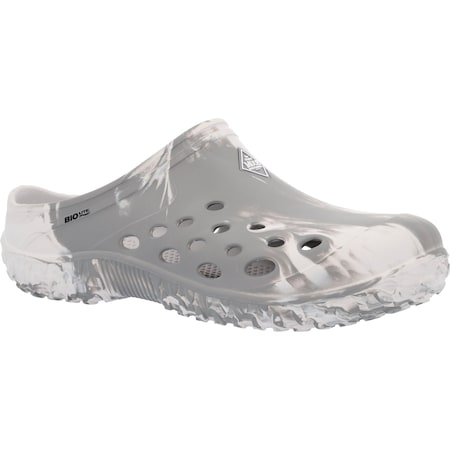 Muck Men's Muckster Clog, 8 M, Leather, 4 in H, Grey White MMLCM11