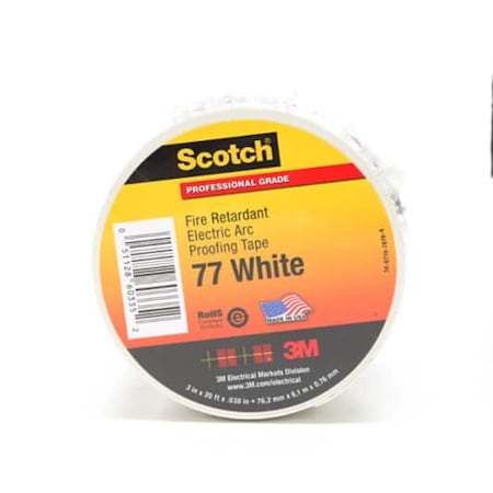 3M Scotch Fire-Retardant Electric Arc Proofing Tape 77W, 10PK 7010399034